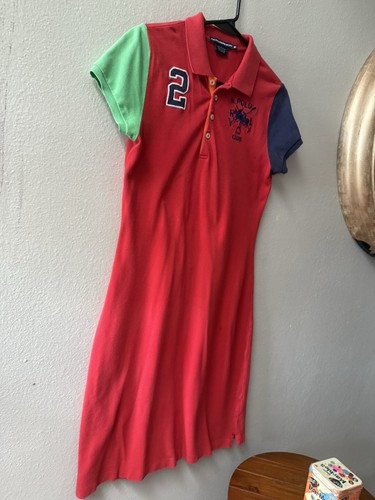 RALPH LAUREN SPORT VINTAGE COLORBLOCK POLOSHIRT KLEID DAMEN GRÖSSE M - Bild 3 von 7