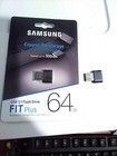 LOT 2 1 New 1 used Samsung FIT Plus 64GB USB 3.1 Flash Drive Memory Thumb Drives