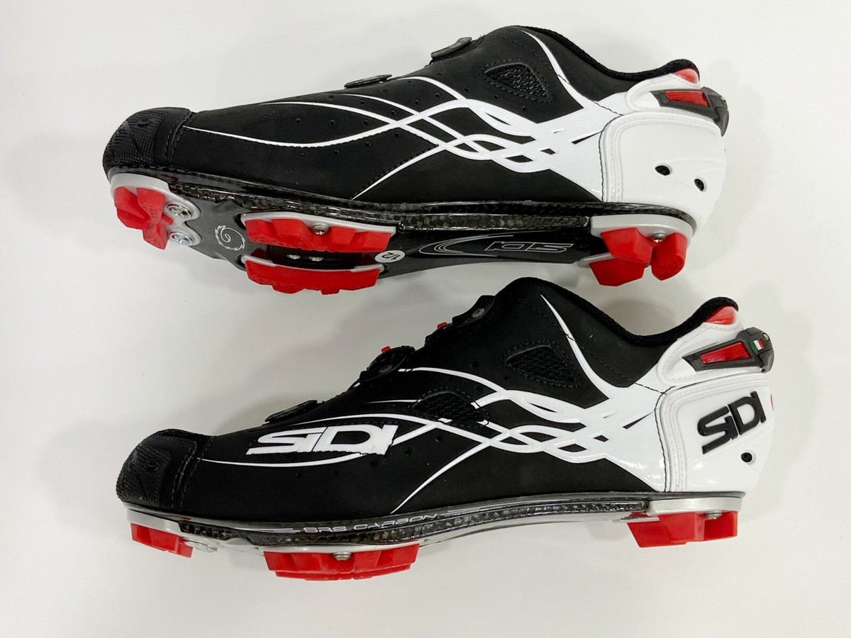 SIDI Tiger SRS Matt Carbon MTB Men Cycling Shoes (Matt Black White 