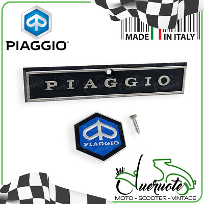 Targhetta Anteriore Scudo Stemma Logo Esagono Piaggio Per Vespa Px 125 - Foto 6