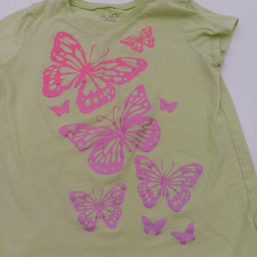 Place Shirt Girls Large 10/12 Green Butterfly Tee - Picture 6 of 6