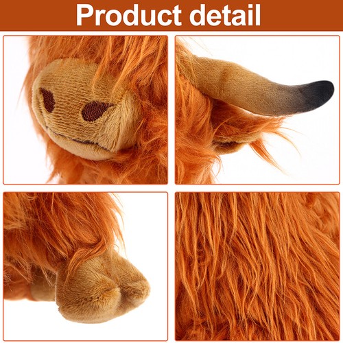 Simulation Highland Cow Animal Plush Doll Soft Stuffed Highland Cow Plush Toy US - Picture 5 of 6