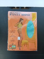 Vintage NOS Ladies Kmart Blue Teal Hosiery Made In USA 1970 Rare Color