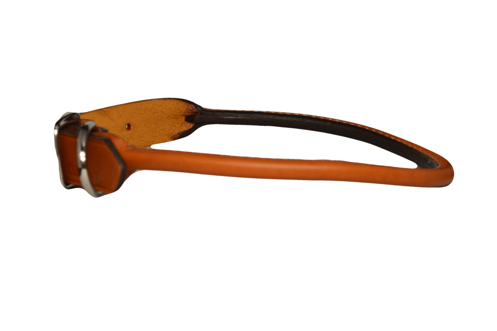 CLASSIC ROLLED LEATHER DOG COLLAR TAN 18" NICKEL HARDWARE USA eBay