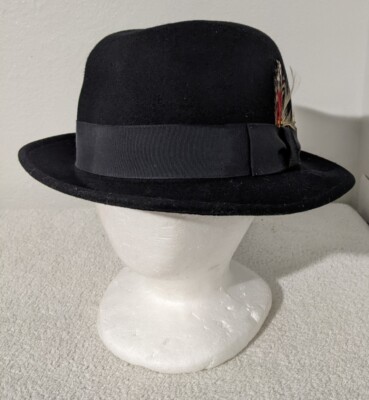 Vintage Felt Lite Wool Hat - Made in the USA Vintage Blue Broner Lite Felt 100% Wool Sz L Hat Made USA | eBay main image 2
