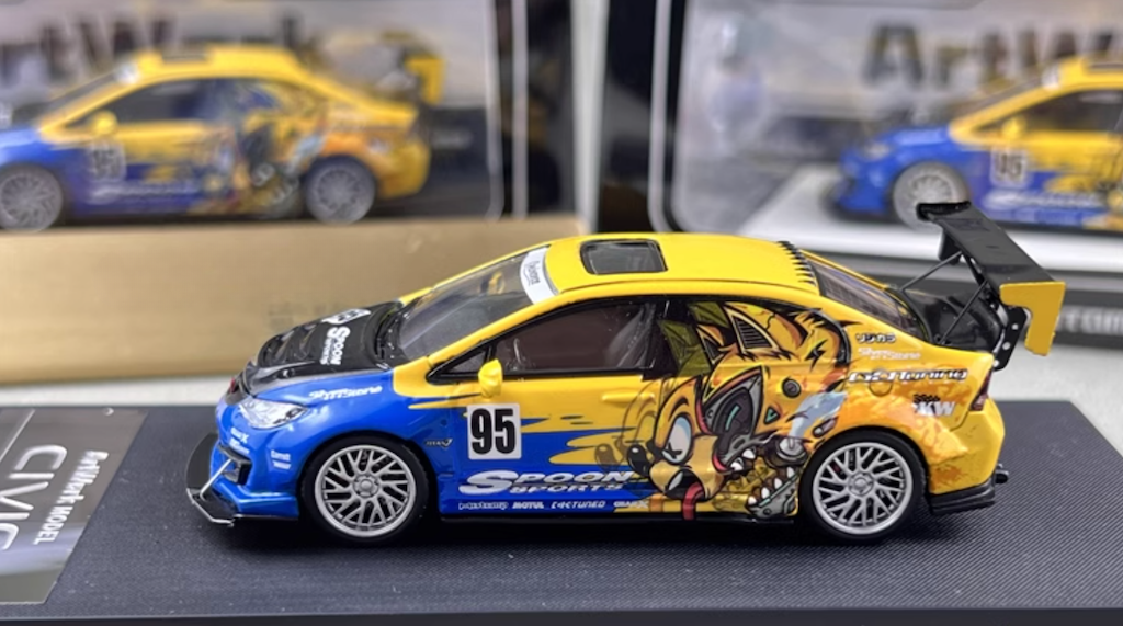 Artwork 1:64 JDM Civic Type R FD2 #95 Spoon Sports Model
