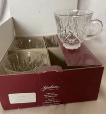 Gorham Crystal - LADY ANNE - Set of 4 Punch Cups 