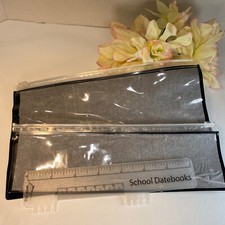 MAC Cosmetic Clear Zip Bags - Set Of 2 - Makeup Toiletries Purse Envelope FreeSh
