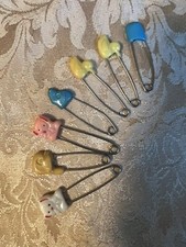 vintage diaper safety pins 7 Pieces