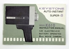 197035 Keystone Auto-Instant Super-8 Movie Camera Original User Instrucitons