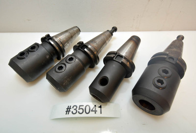 Lot of Four Cat 40 Tool Holders Lyndex and Parlec (Inv.35041)