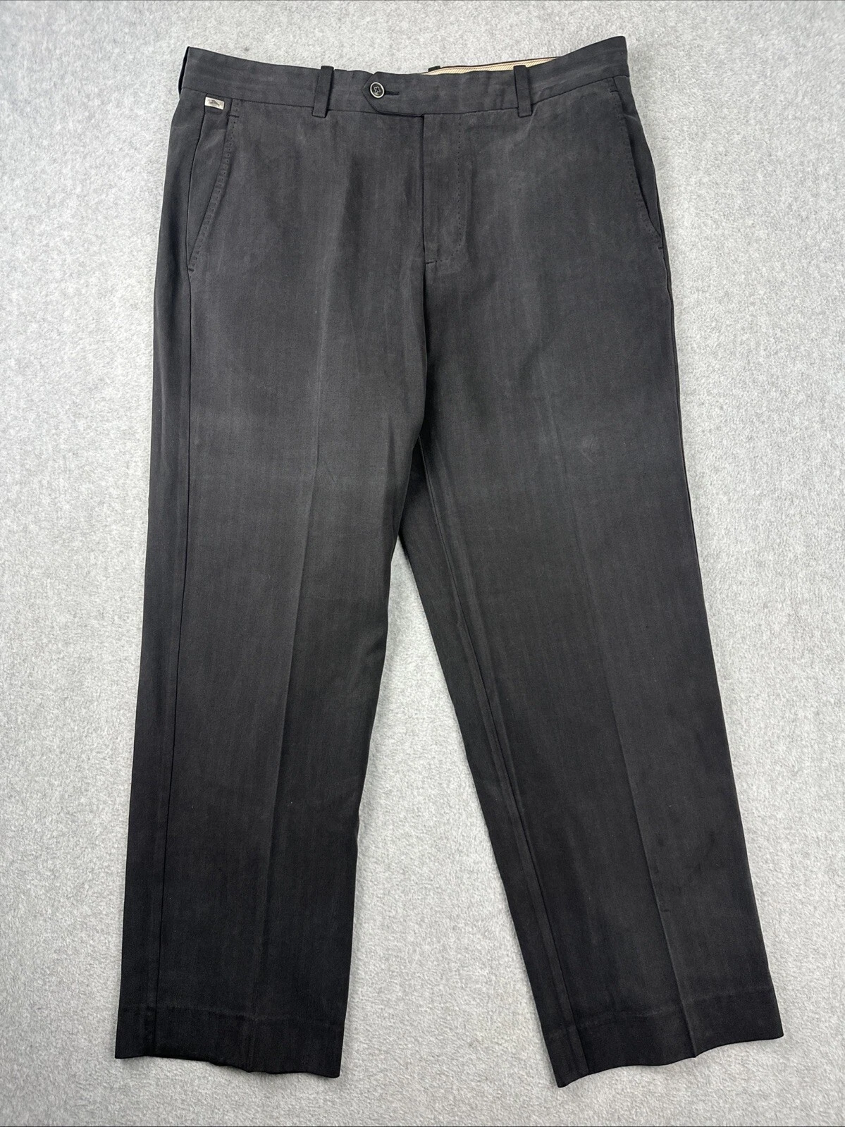 Tommy Bahama Pants Mens 35x30(29) Black Straight Relax Beach Vacation Silk Blend