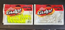 Berkley Gulp Soft Bait Lures 3 in Minnow Grub Chartreuse & Pearl White NEW