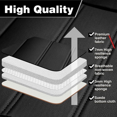For Volkswagen VW Car Seat Covers Full Set Front Back Leather Cushion Protector - Picture 12 of 17