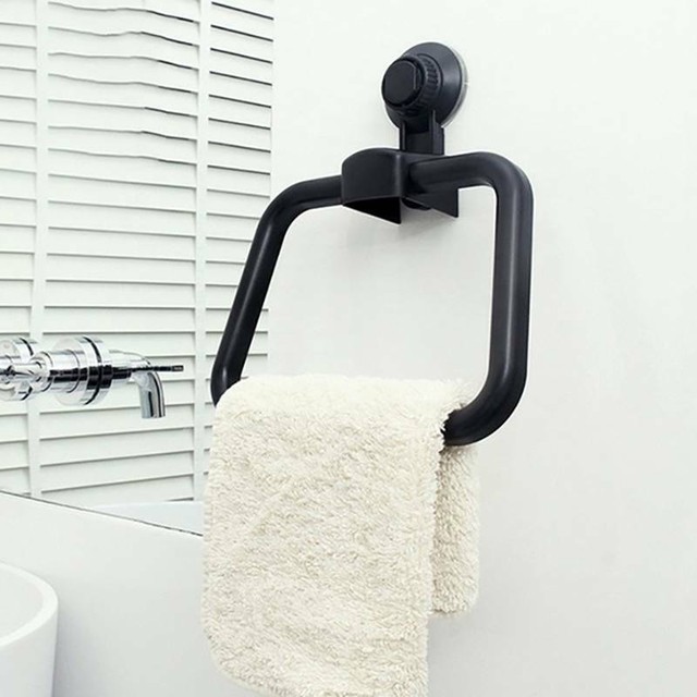 Kitchen Hand Towel Holder Ring Wall Suction Cup Hanger Drying Rack