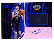 2019-20 CERTIFIED FRESHMAN FABRIC SIGNATURES MIRROR BLUE #4 JAXSON HAYES  #/49