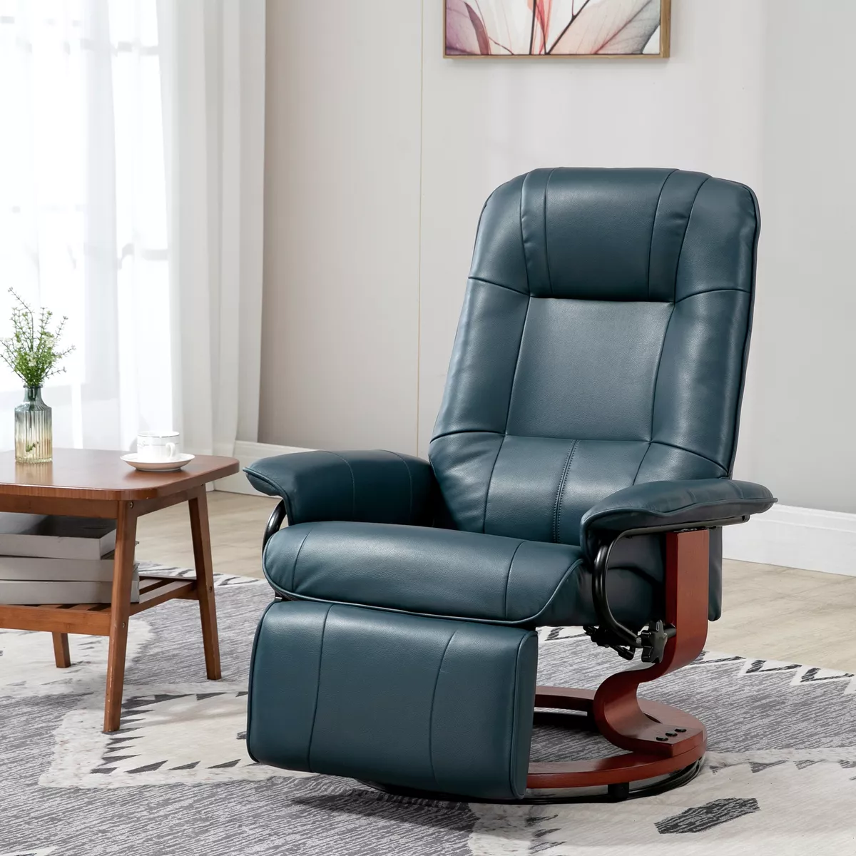 Blue electric recliner chair sale