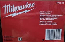 Milwaukee 3/4ton 20ft hand chain hoist 9784-20