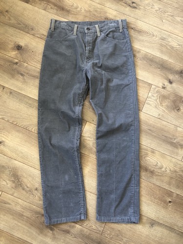 VINTAGE LEVIS 519 CORDUROY PANTS 32x30 GRAY STRAIGHT LEG MADE IN USA TALON  ZIP | eBay