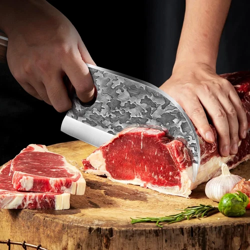 Edelstahl Kochmesser Metzger Küchenmesser Restaurant Scharfe Messer Axt - Bild 11 von 12