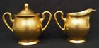 SET OF 6 PICKARD Gold Etched Creamer, Sugar, 3 Salt & Pepper Shakers And Tray — photo 3
