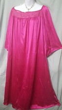 Only Necessities Nightgown Pink Long Nylon 3/4 Sleeve Plus 2X 60" BUST