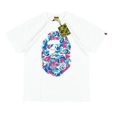BAPE Marble Camo Big Ape Head T-shirt White | A Bathing Ape