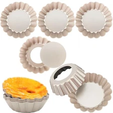 DATANYA Mini Tart Pans Removable Bottom 3 Inch, Carbon Steel Nonstick Quiche ...