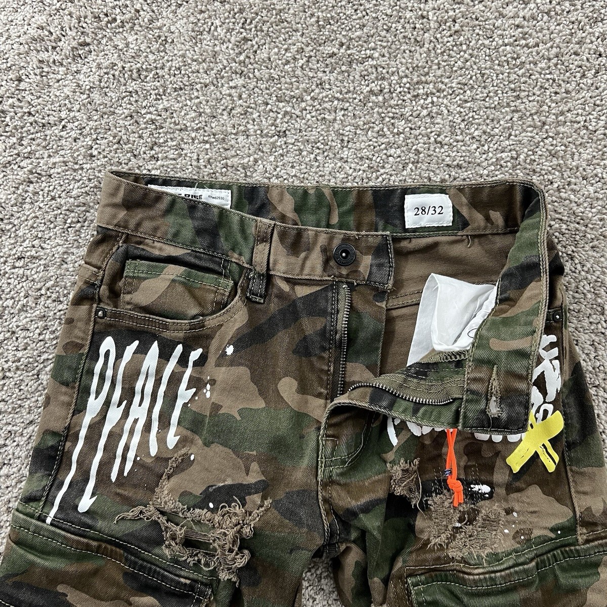 Marbles VINTAGE CAMOUFLAGE CARGOキムタクHERO Smoke Rise Men's Wood Camo Utility Multi Cargo Pants JP24239