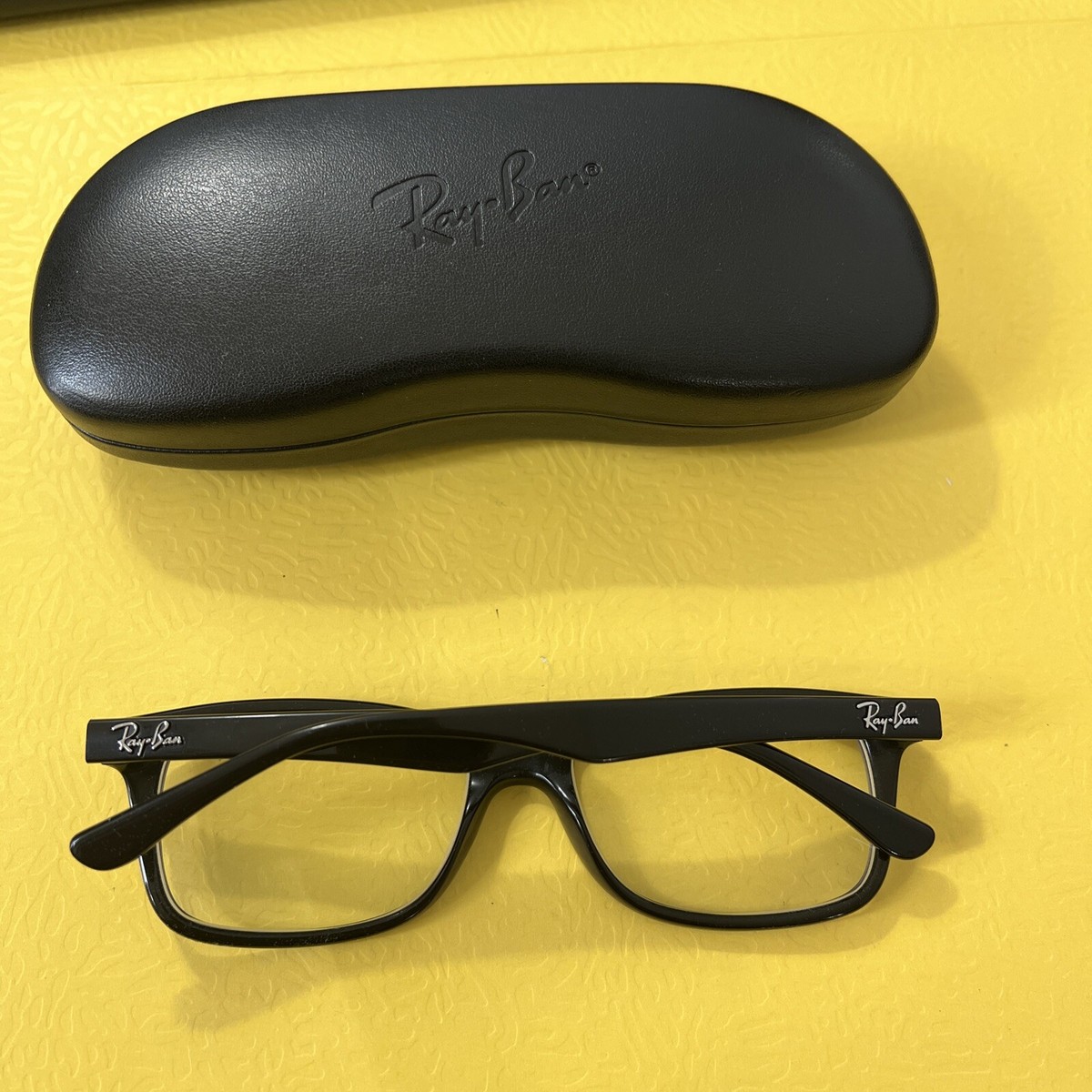 NEW RAY-BAN RB 5228 5405 BLACK WHITE GREY AUTHENTIC