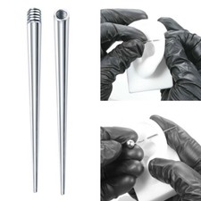2X Surgical Steel Internal  External Thread Needle Piercing Tool Puncture Guide
