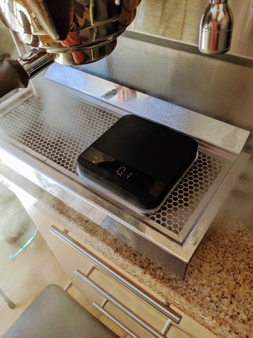 Scale base / moisture tray for Acaia Lunar scale - 6060 aluminum