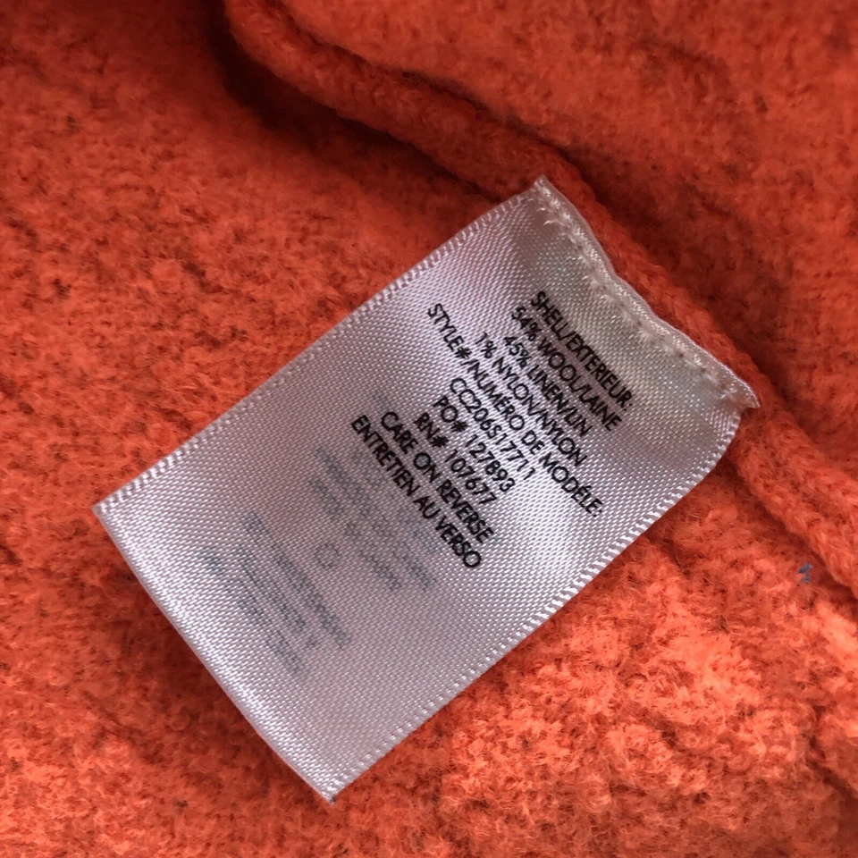 Alice + Olivia Wool Linen Blend Cropped Knit Sweater Women Size L Neon Peach Top - Image 4 of 4