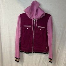 Vintage Nike Gray Tag Womens Sz Medium Pink Full Zip Activewear Casual Jacket