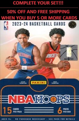    2023-24 HOOPS INSERTS   YOU PICK SINGLES   Mix & Match (Pt1)