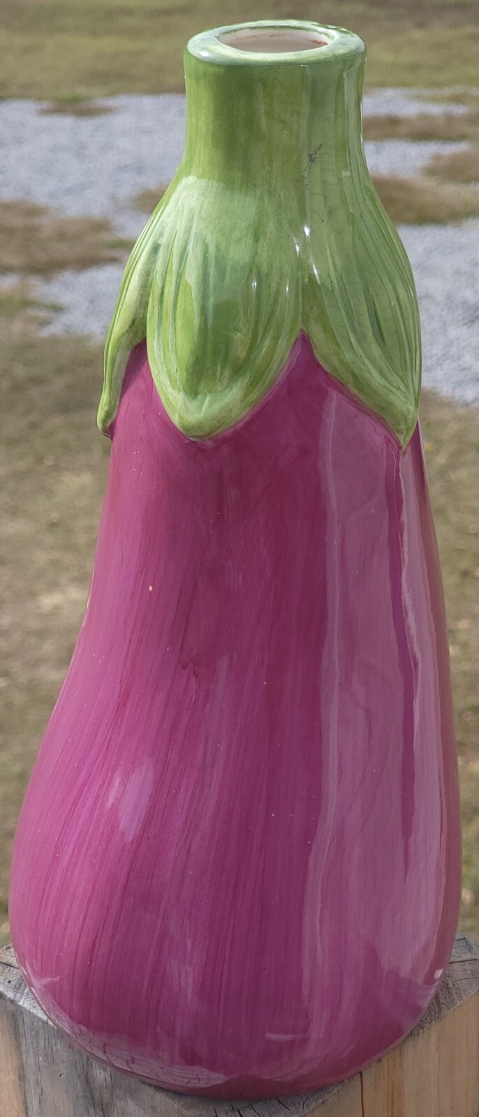 Eggplant  Vegetable Vase/Candle Holder