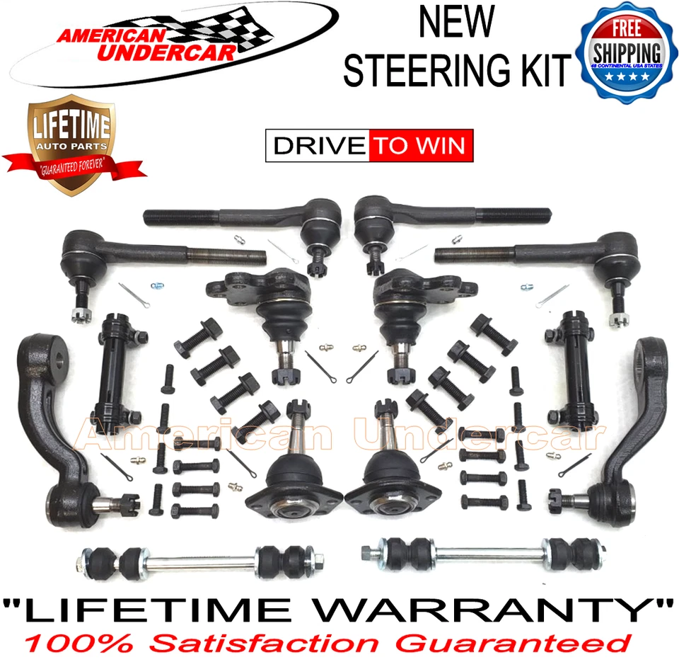 Kit de brazo loca Pitman de rótula de por vida 93 95 Chevrolet GMC K1500 4x4 Foto 2 de 4