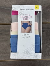 Carole Hochman Seamless Brief 5-Pack Women's Underwear. Multicolor, Size Small.