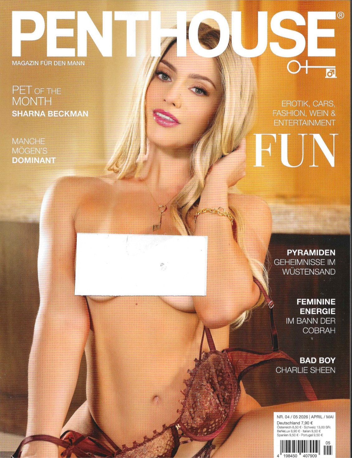 Penthouse Magazine 04-05 April-May 2026 Deutsche Ausgabe Sharna Beckman