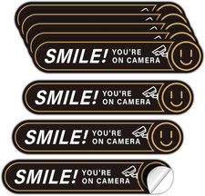 8PCS Video Surveillance Stickers for Car Windows Waterproof Security Camera