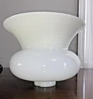 Vintage Milk Glass Bell Deco Torchiere Floor Lamp Light Shade 10" W & 3" Fitter