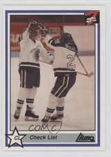 1990-91 7th Inning Sketch LHJMQ Checklist Shawinigan Cataractes (QMJHL) Team 0h1
