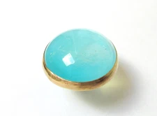 Antique Hatpin Aqua Moonstone Glass