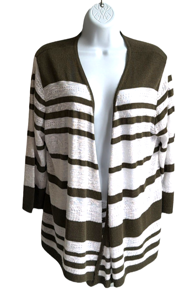 Cardigan CHRISTOPHER & BANKS Lightweight Sweater 3/4 Sleeve ~ Women's Sz PL-image