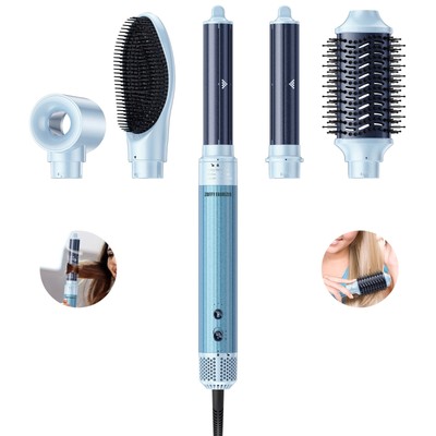 Hair Dryer Brush, Air Styler, 5 in 1 Hair Styler, Air Curler High-Speed Negat...
