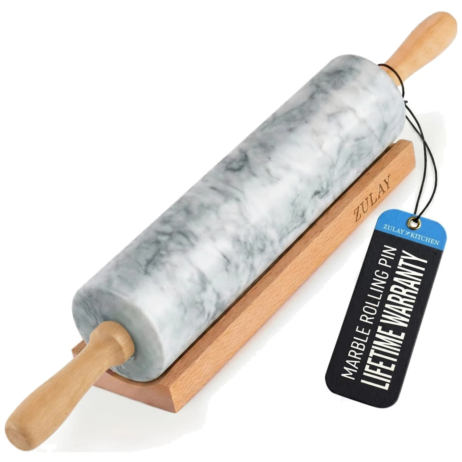 Durable Marble Rolling Pin with Beechwood Handle