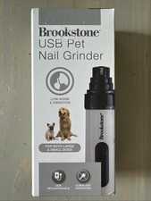 Brookstone Bezprzewodowy USB Akumulator Niski poziom hałasu i wibracji Młynek do paznokci dla zwierząt domowych Stalówka w pudełku