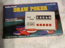 Vintage Radio Shack DRAW POKER  Electronic Handheld  tabletop  game READ