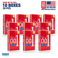 OKAMOTO 001 Rich Lubricant Polyurethane Condoms 3 pcs x 10 boxes - US Seller