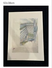 Official Lithograph Frank Lloyd Wright Architectural Drawing Poster 1976 Vintage